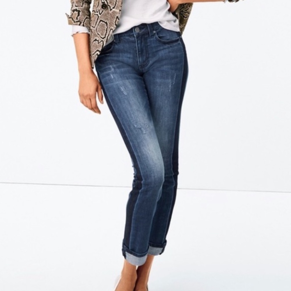 Cabi Tuxedo High Straight‎ Jeans #3750